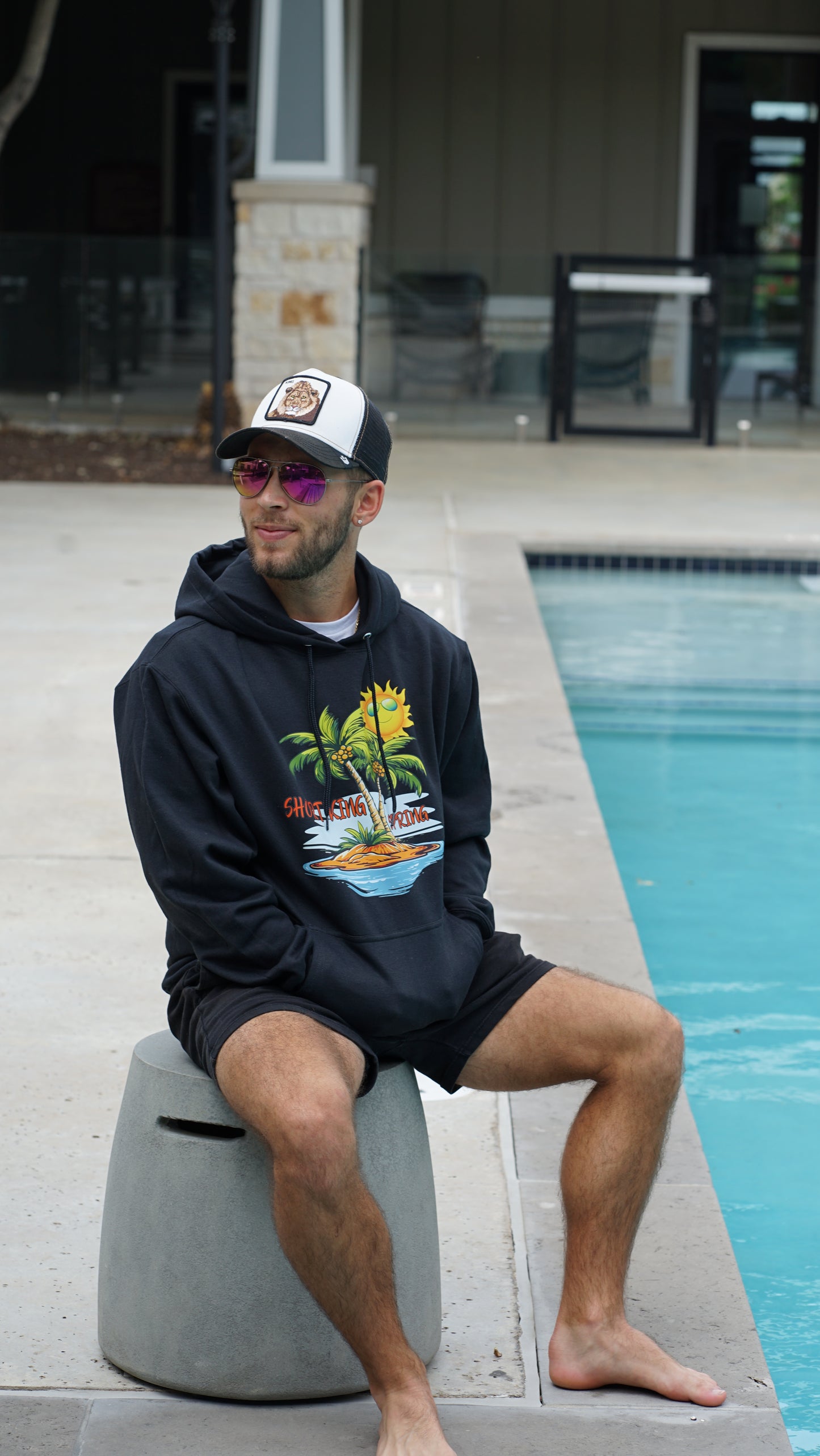 Short King Spring HOODIES (black)