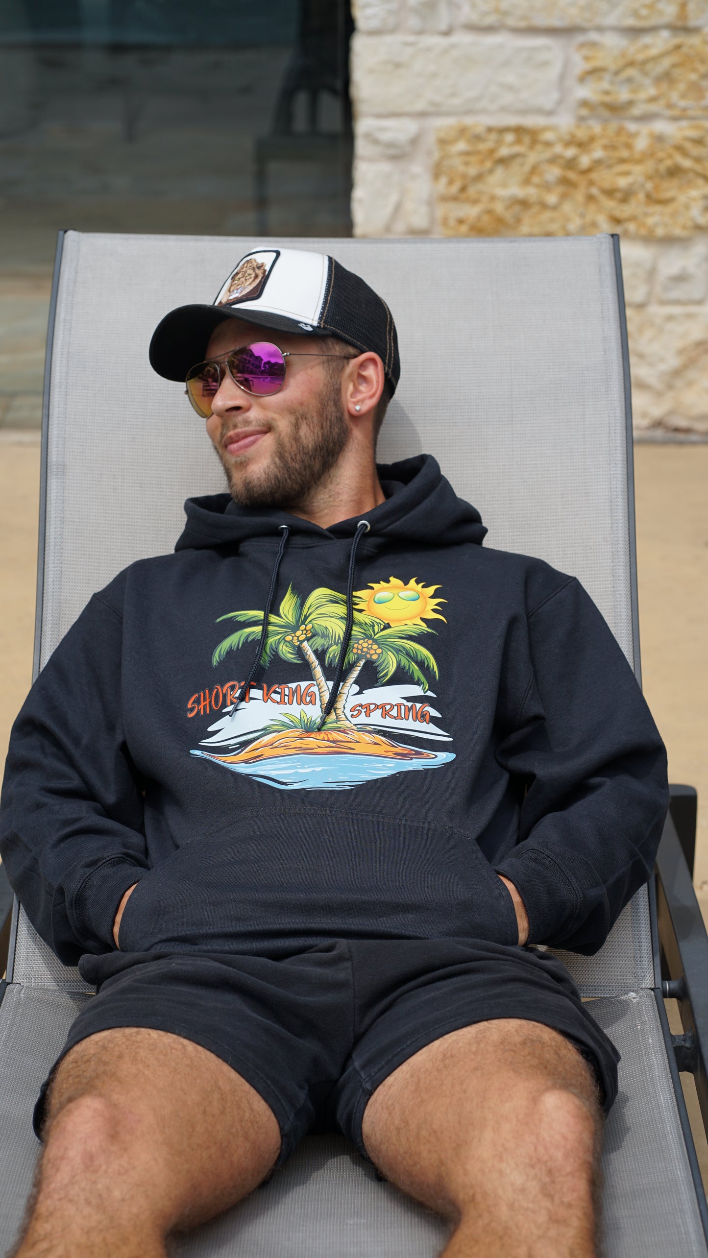 Short King Spring HOODIES (black)